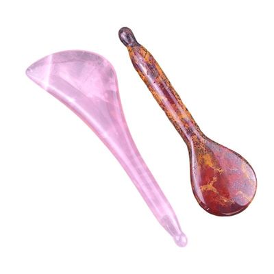 Lichaamsmassagetool Roze kwarts Gua Sha Pen Beschikbaar logo voor acupunctuurstok voor gezicht en ogen