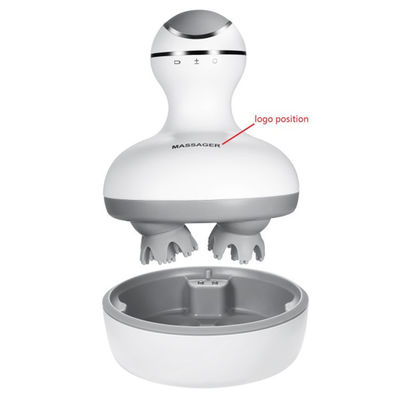 Gepersonaliseerd logo beschikbaard Mini Handheld Vibrating Body Massager Device voor hoofdmassage gebied in witte verschijning