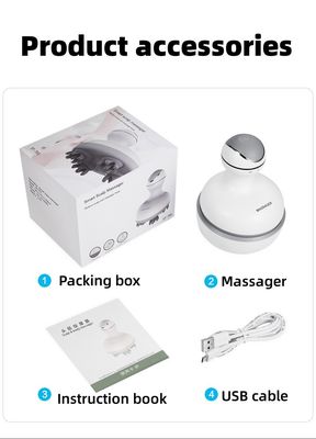 Gepersonaliseerd logo beschikbaard Mini Handheld Vibrating Body Massager Device voor hoofdmassage gebied in witte verschijning