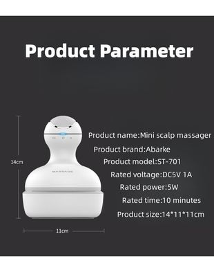 Gepersonaliseerd logo beschikbaard Mini Handheld Vibrating Body Massager Device voor hoofdmassage gebied in witte verschijning