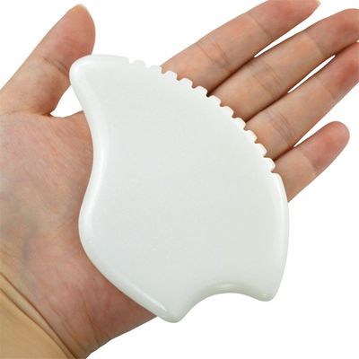 Massageapparatuur Bestseller Gepersonaliseerde witte jade gezichtsmassage Guasha gereedschap voor het gezicht Jade steen massage Gua Sha Board