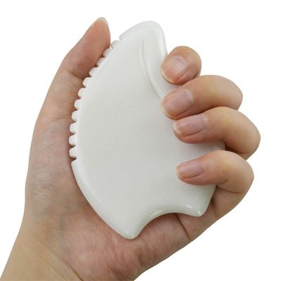 Massageapparatuur Bestseller Gepersonaliseerde witte jade gezichtsmassage Guasha gereedschap voor het gezicht Jade steen massage Gua Sha Board