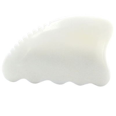 Gepersonaliseerd logo beschikbaard Witte Jade Gua Sha Stone Gezichtsmassage voor anti-aging behandeling