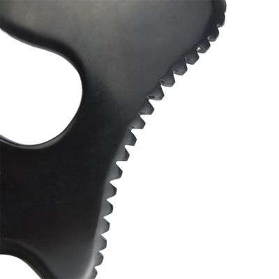 Custom logo beschikbaard Zwart Bian Stone Gua Sha Massage Tool Met Handle Body Massage Equipment Guasha Stone Zelf huidverzorging