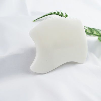 Lichaamsmassage nieuwste stijl Pure Natural White Jade Gezicht Anti-aging Gua Sha Board Edelsteen Huidverzorging Massage Jade Stone Guasha Tool