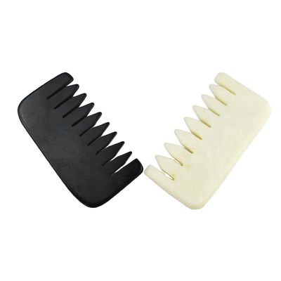 Gepersonaliseerd logo beschikbaar zwart bianstone hoofd jade gua sha steen kam voor huid massager