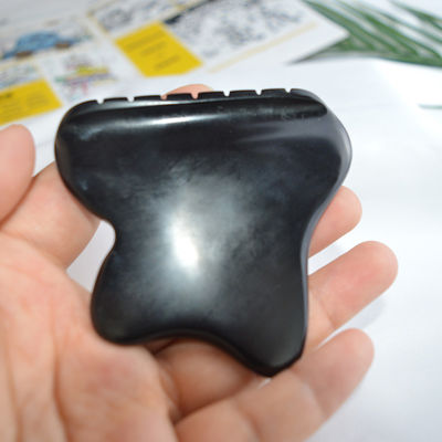 Body Massage Tool 2024 Trending Natural Black Bian Stone Gua Sha Schraapbord voor Verjongende Gezichts Spa