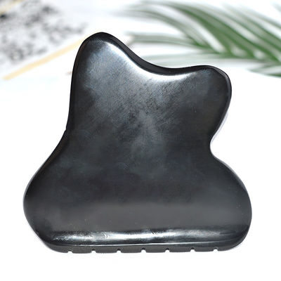 Scalp Massage Hoofd Guasha Gereedschap Jade Gua Sha Steen met Natuur Zwarte Bianstone Gezicht Guasha Eigenschappen