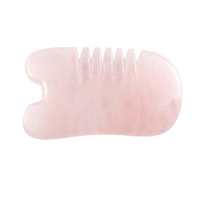 Rozenkwarts Gua Sha Comb Visvorm Hoofdverzorgingsproduct voor natuurlijke kristalmassage