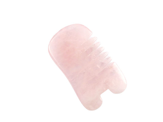 Rozenkwarts Gua Sha Comb Visvorm Hoofdverzorgingsproduct voor natuurlijke kristalmassage