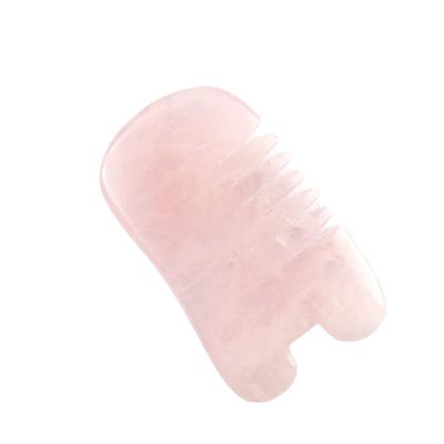 Rozenkwarts Gua Sha Scalp Massage Kam Gereedschap voor hoofdmassage Gereedschap voor zelfverzorging Spa Gezichtslifting Schoonheidsapparatuur