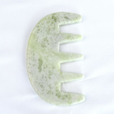 Gezichtsmassageur Jade Stone Gua Sha Comb Hoofd Scalp Guasha Massage Tool voor Full Body Massage Area Custom Logo