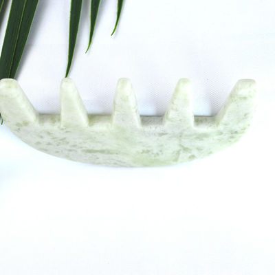 Gezichtsmassageur Jade Stone Gua Sha Comb Hoofd Scalp Guasha Massage Tool voor Full Body Massage Area Custom Logo
