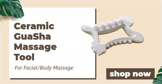 Gepersonaliseerde logo massagetools Microcrystalline keramische Gua Sha Schraper Tool voor het ontspannen van lichaam en gezicht