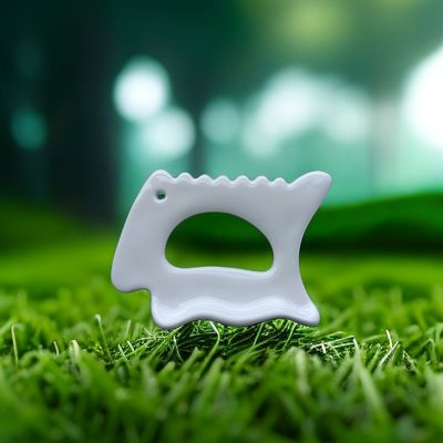 Keramische Gua Sha Gezicht Tool Schraper Board voor populair ontwerp Wit klei lichaam Guasha massager