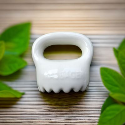 Ontspannend Lichaam en Gezicht Hoofdhuid Persoonlijke gezondheidszorg Microcristallijn Keramische Gua Sha Schraper Tool met aangepast logo