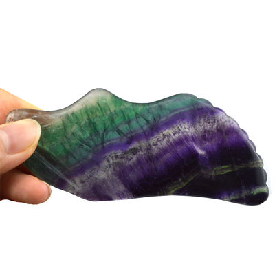 Lichaamsmassageapparatuur Topverkopende massagetools voor 2024 Regenboog Fluoride Gua Sha Stone Zelfverzorging van de huid en Spa Gezichtsbehandeling