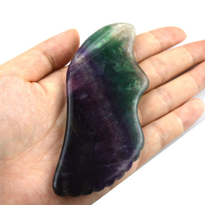 Lichaamsmassageapparatuur Topverkopende massagetools voor 2024 Regenboog Fluoride Gua Sha Stone Zelfverzorging van de huid en Spa Gezichtsbehandeling