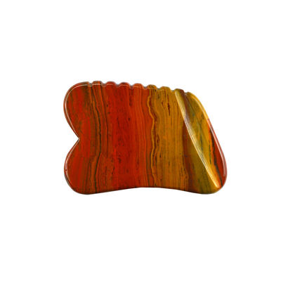 2024 Hot Natural Red Mookaite Jasper Gua Sha Massager Custom Logo Huidverzorging Anti-Aging Genezende Steen Schrapen Massage Hulpmiddelen