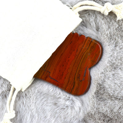 2024 Hot Natural Red Mookaite Jasper Gua Sha Massager Custom Logo Huidverzorging Anti-Aging Genezende Steen Schrapen Massage Hulpmiddelen