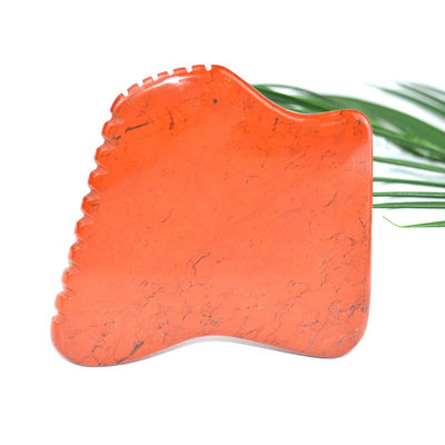 Massager Eigenschappen Natuurlijke rode jaspis Gua Sha Gereedschap voor gezichtsmassage