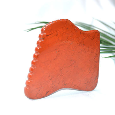 Massager Eigenschappen Natuurlijke rode jaspis Gua Sha Gereedschap voor gezichtsmassage
