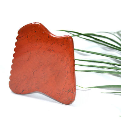 Massager Eigenschappen Natuurlijke rode jaspis Gua Sha Gereedschap voor gezichtsmassage