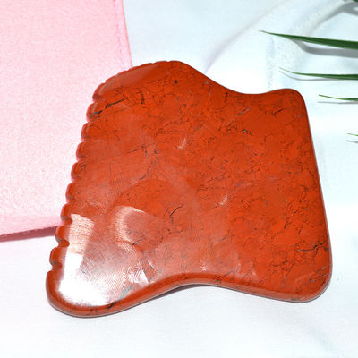 Massager Eigenschappen Natuurlijke rode jaspis Gua Sha Gereedschap voor gezichtsmassage