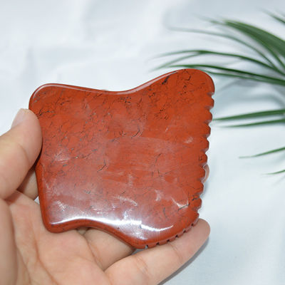 Massager Eigenschappen Natuurlijke rode jaspis Gua Sha Gereedschap voor gezichtsmassage