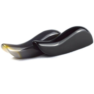 Zwarte natuurlijke streep Obsidian Gua Sha Steen voor lichaamsmassage en gezichtsslimming Professionele hulpmiddel
