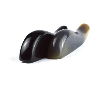 Zwarte natuurlijke streep Obsidian Gua Sha Steen voor lichaamsmassage en gezichtsslimming Professionele hulpmiddel