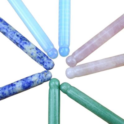 Massagetools Kleurrijke natuurlijke kristal Guasha Massage Pen Acupunctuur Therapie Gereedschap voor lichaamsgezondheidszorg Therapie Gua Sha Massage Stick