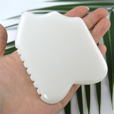 Eigenschappen Lichaamsmassageapparatuur Natuurlijke witte jade witte steen Gua Sha Schrapen Gereedschap voor lichaamsgezondheid Massage