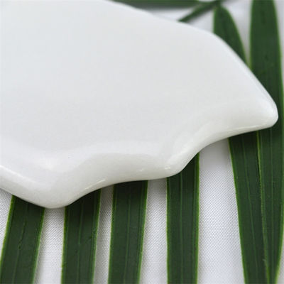 Eigenschappen Lichaamsmassageapparatuur Natuurlijke witte jade witte steen Gua Sha Schrapen Gereedschap voor lichaamsgezondheid Massage