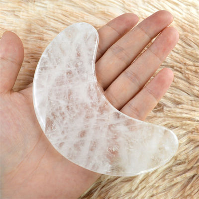 2024 Moon Shape Clear Quartz Gua Sha Scraping Massage Board Guasha Stone Gezichtsmassage voor lichaamsgezondheid en schoonheidsverzorging