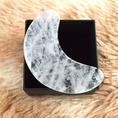 2024 Moon Shape Clear Quartz Gua Sha Scraping Massage Board Guasha Stone Gezichtsmassage voor lichaamsgezondheid en schoonheidsverzorging