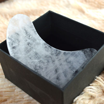 2024 Moon Shape Clear Quartz Gua Sha Scraping Massage Board Guasha Stone Gezichtsmassage voor lichaamsgezondheid en schoonheidsverzorging