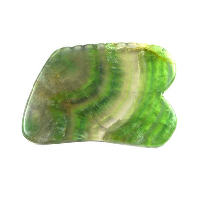 Natuurlijke regenboogfluoride Gua Sha Board voor lichaam en gezichtsmassage Stone Skin Care Facial Beauty Massage Tool