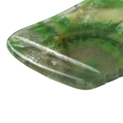 Natuurlijke regenboogfluoride Gua Sha Board voor lichaam en gezichtsmassage Stone Skin Care Facial Beauty Massage Tool