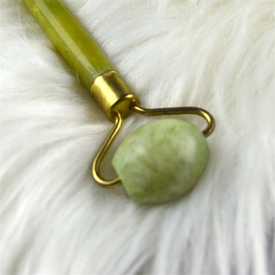 Xiuyan Jade Huidverzorging Jade Steen Gezichts-Oogtherapie Huidversterking Spa Rimpelverwijder Massager Gezichtsroller Met Bloemhandvat
