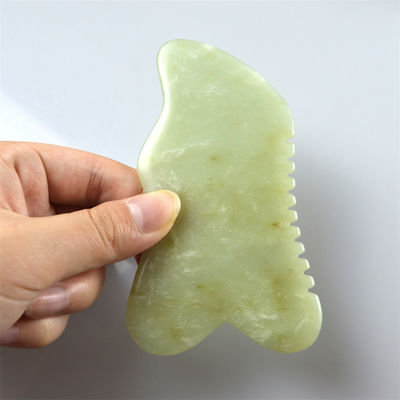 2024 Natuurlijke Xiuyan Jade Gua Sha Schraapplaat voor lichaams- en gezichtsmassage Groene massagetool