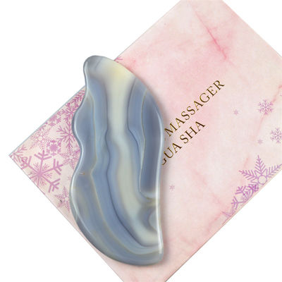 Body Massage Stone White Agate Gua Sha Scraping Board voor zelfverzorging en volledige lichaam ontspanning
