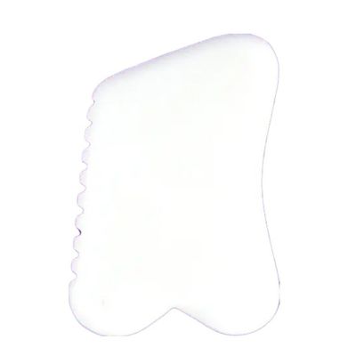Gepersonaliseerd logo beschikbaar natuurlijke witte jade gua sha schraapplank voor gezichtsverzorging lichaamsmassage steen huidverzorging gereedschap