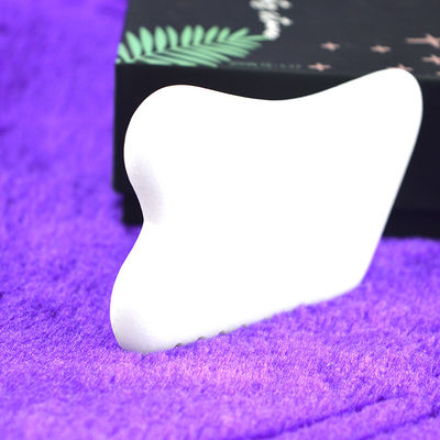 OEM Custom LOGO Witte Jade Gua Sha Stone Gezichtsmassageur Natuurlijke Jade Stone Guasha Schrapen Massage Tool voor gezicht en lichaam