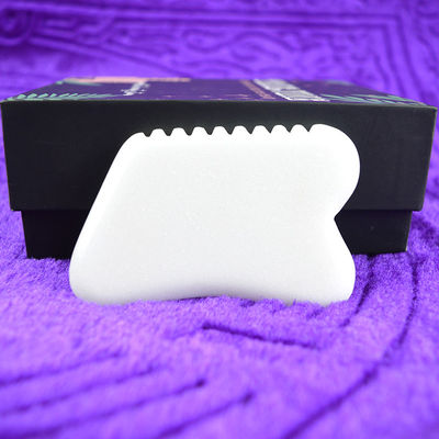 OEM Custom LOGO Witte Jade Gua Sha Stone Gezichtsmassageur Natuurlijke Jade Stone Guasha Schrapen Massage Tool voor gezicht en lichaam