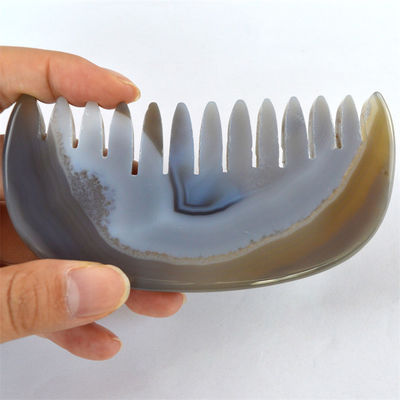 Custom Private Label Agate Gua Sha Comb Body Massager voor stressverlichting Scalp Massage Tool Functie Spiermassage