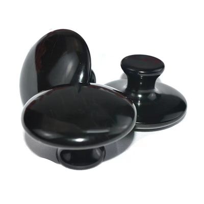 Body Massage Tool 2024 Zwarte Bian Stone Grote Champignonvorm Gua Sha Massager voor gezichtsmassage en gezondheidszorg 55mm*35mm