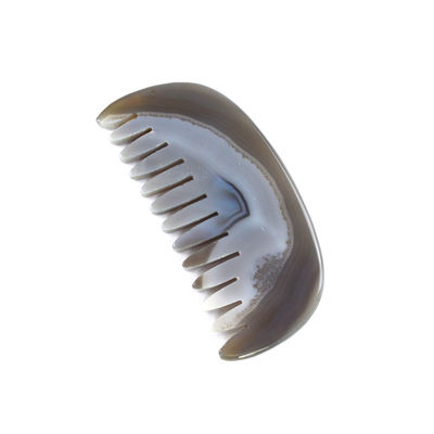 Agate Gua Sha Scalp Massage Comb Board Stone Comb Head Self Care Tool met aangepast logo persoonlijke verzorging beschikbaar