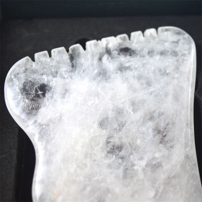 Lichaamsmassageapparatuur Gepolijst wit Custom Gua Sha Stone Board Jade Guasha Gereedschap voor het ontspannen van spieren
