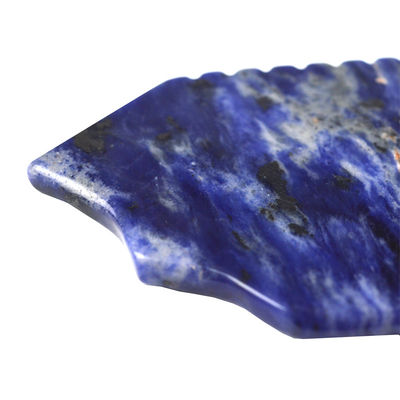 Gepersonaliseerd logo beschikbaard 2024 Blauw Sodalite Gua Sha Scraping Massage Board voor Gezicht en Lichaam Massager Spa Stone